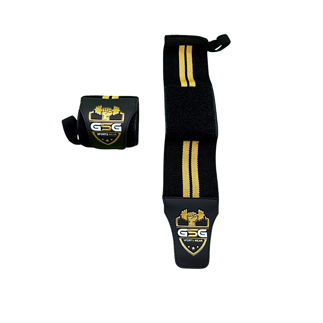 Wrist Straps – Yellow & Balck| GSG Sports Wear