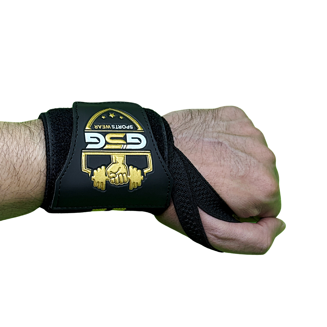 Wrist Straps – Yellow & Balck| GSG Sports Wear