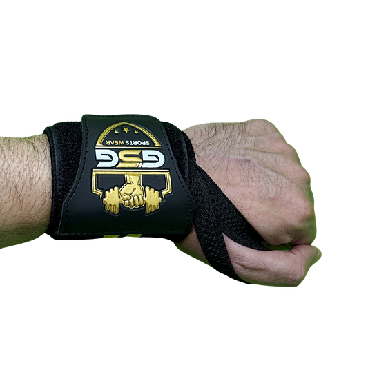 Wrist Straps – Yellow & Balck| GSG Sports Wear