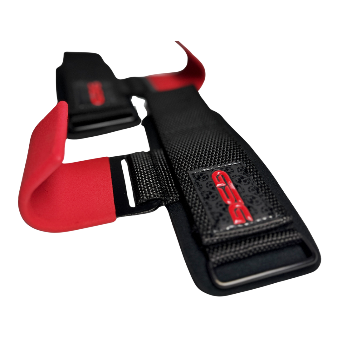 GSG Heavy Duty Weight Lifting Hooks-Red