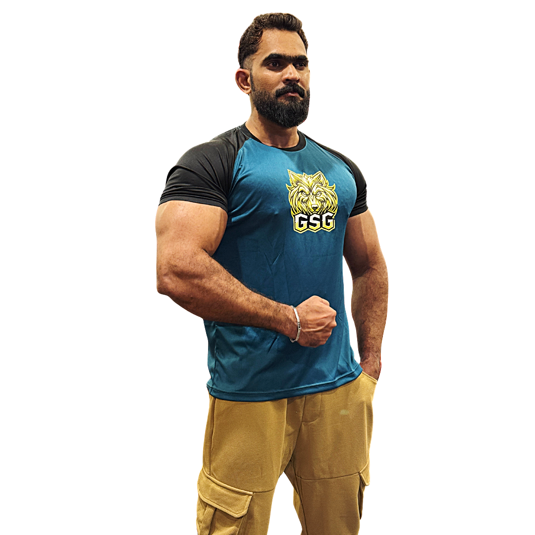 Gym T-Shirt –BLUE | Dry Fit Sportswear for Men