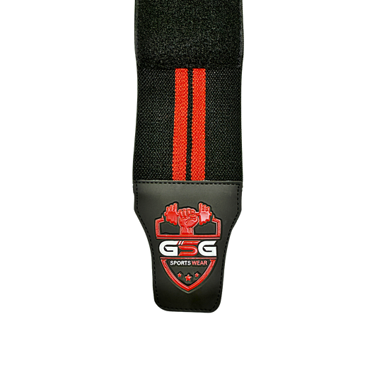 Wrist Straps – Red & Black| GSG Sports Wear