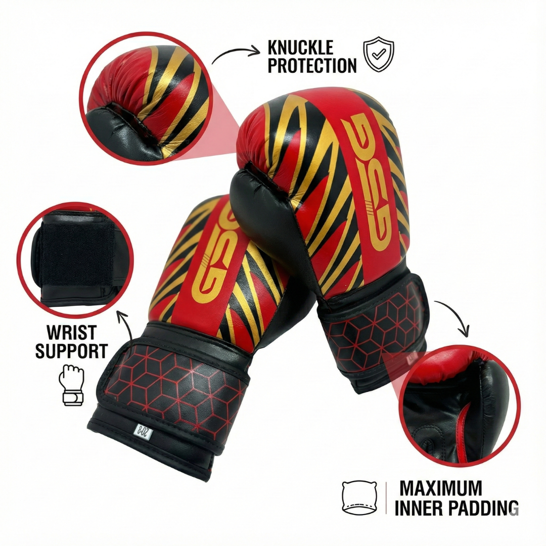 GSG Youth Pro Boxing Gloves for Kids and Teens 5 to 17 Years – GOLD