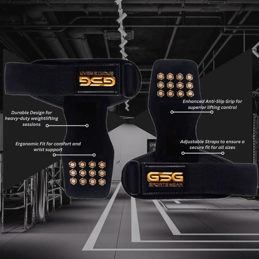 Heavy-Duty Leather Lifting Grip Strap for Deadlifts & Gym – GSG