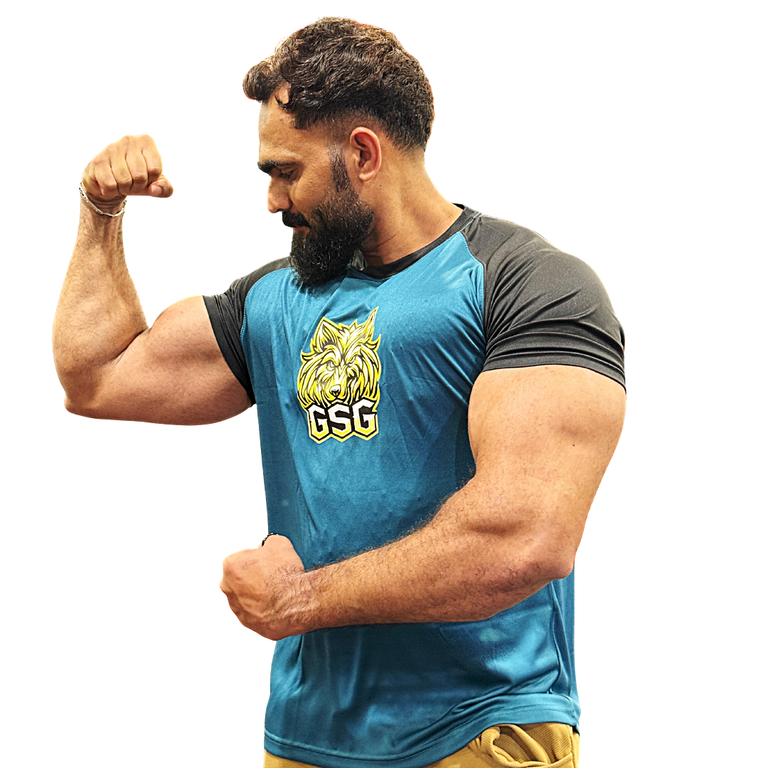 Gym T-Shirt –BLUE | Dry Fit Sportswear for Men