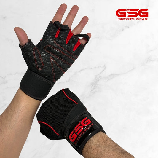 GSG MaxHold Gym Gloves - Red