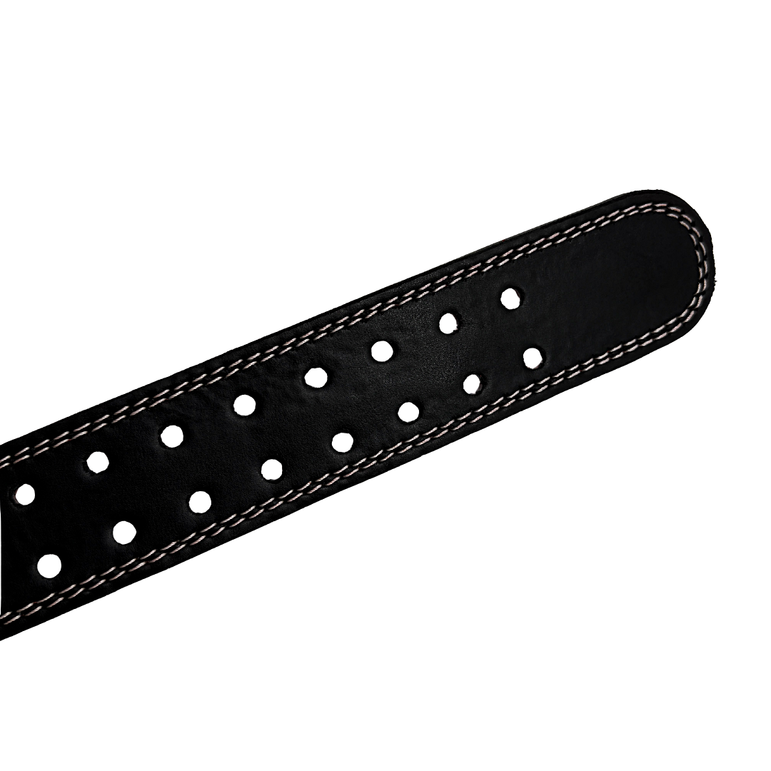 GSG Pro Gym Leather BeltDouble Prong Gold Black Edition