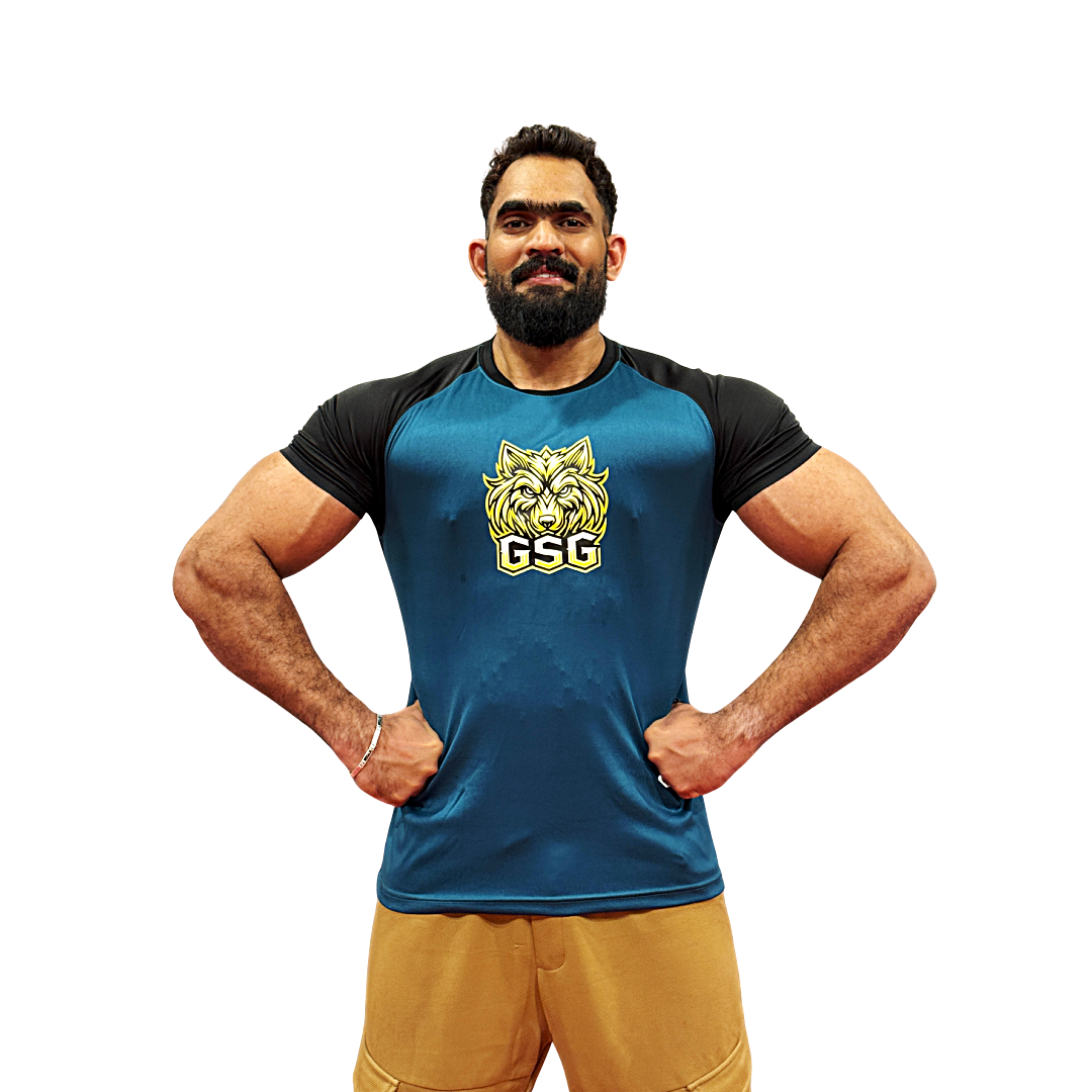 Gym T-Shirt –BLUE | Dry Fit Sportswear for Men