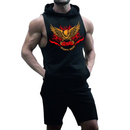 GSG Sleeveless Gym Hoodie – Bold Design for UAE Athletes
