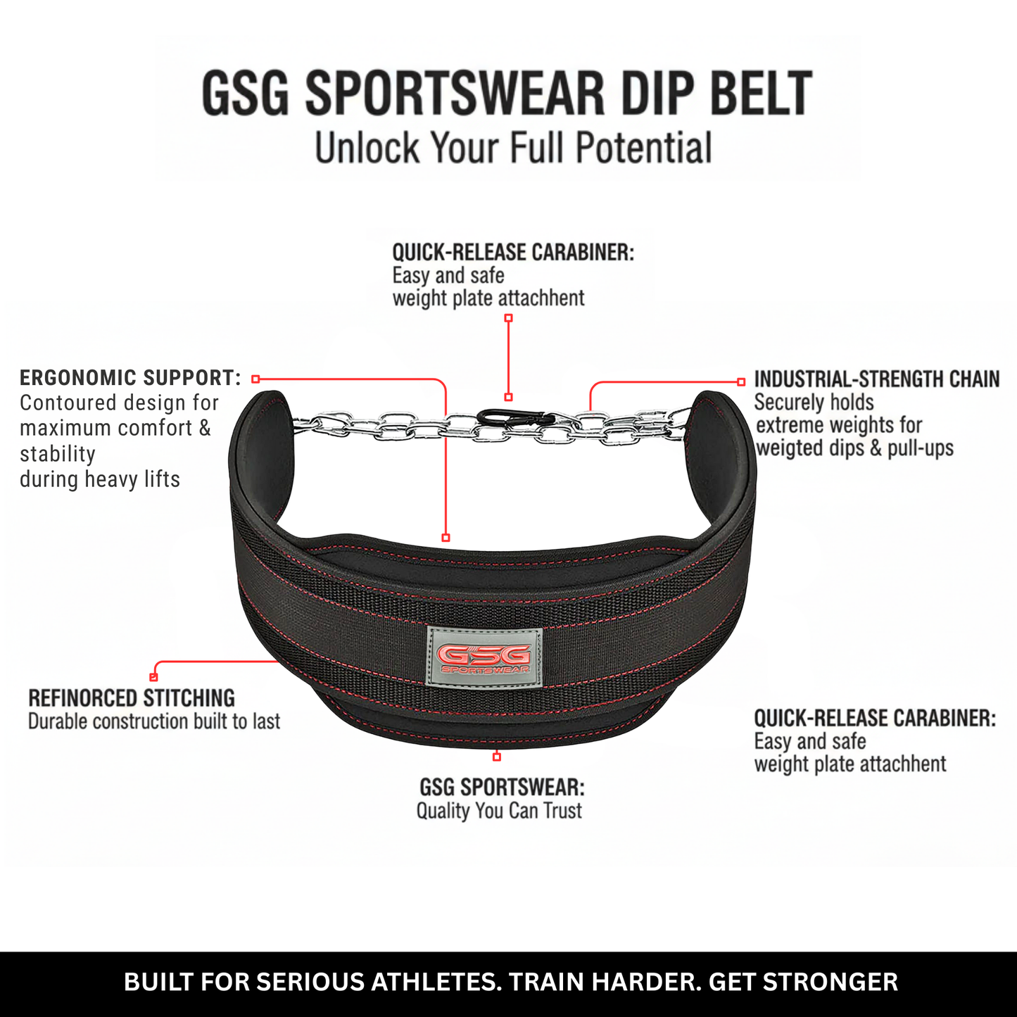 Premium Weightlifting Dip Belt