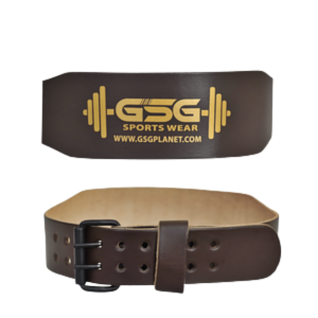 One Piece Leather Weight Belt - Brown