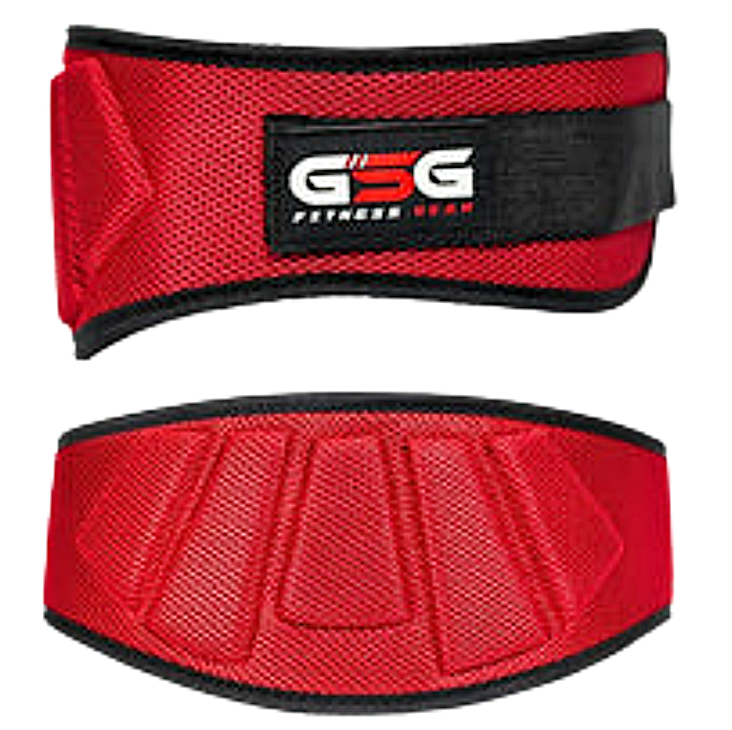 6" REINFORCED NYLON LIFTING BELT - Red