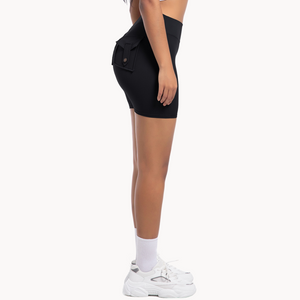 GSG Scrunch Pocket Womens Shorts - Black