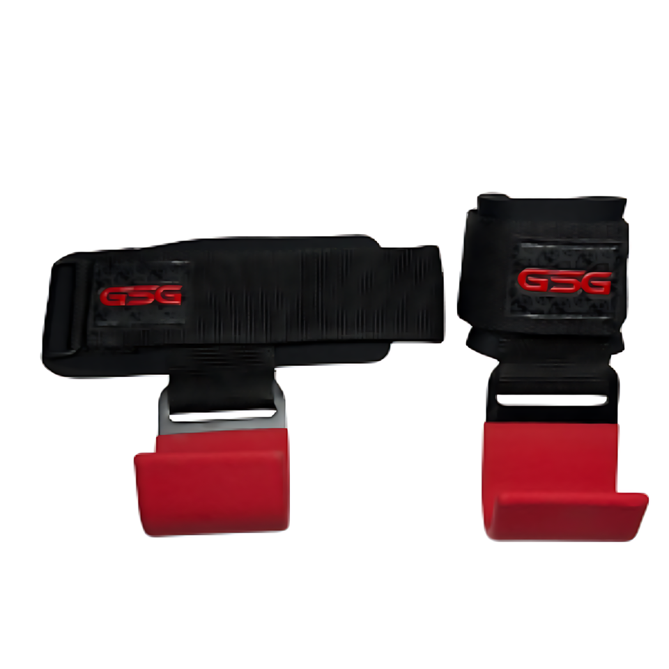 GSG Heavy Duty Weight Lifting Hooks-Red