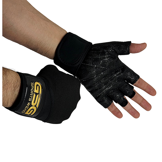 Weightlifting Gym Gloves - Black