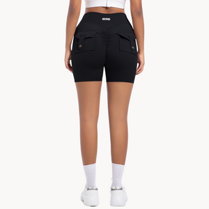 GSG Scrunch Pocket Womens Shorts - Black