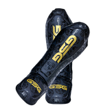Skull Strike Shin Guards – Black & Gold