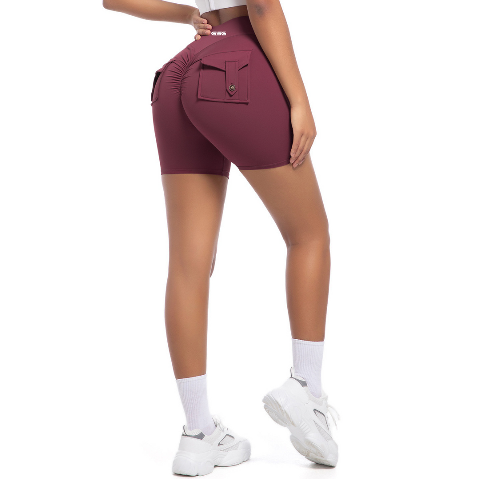 GSG Scrunch Pocket Womens Shorts - Pink