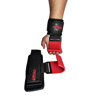 GSG Heavy Duty Weight Lifting Hooks-Red