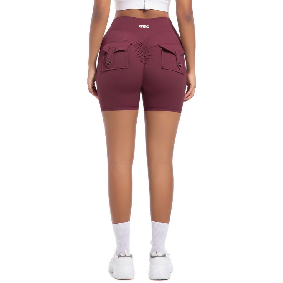 GSG Scrunch Pocket Womens Shorts - Pink