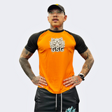 GSG Gym T-Shirt – Orange & Black | Dry Fit Sportswear for Men