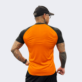 GSG Gym T-Shirt – Orange & Black | Dry Fit Sportswear for Men