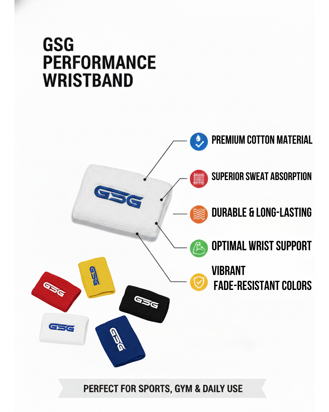 Premium Cotton Wristbands