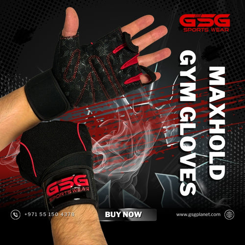 GSG MaxHold Gym Gloves - Red