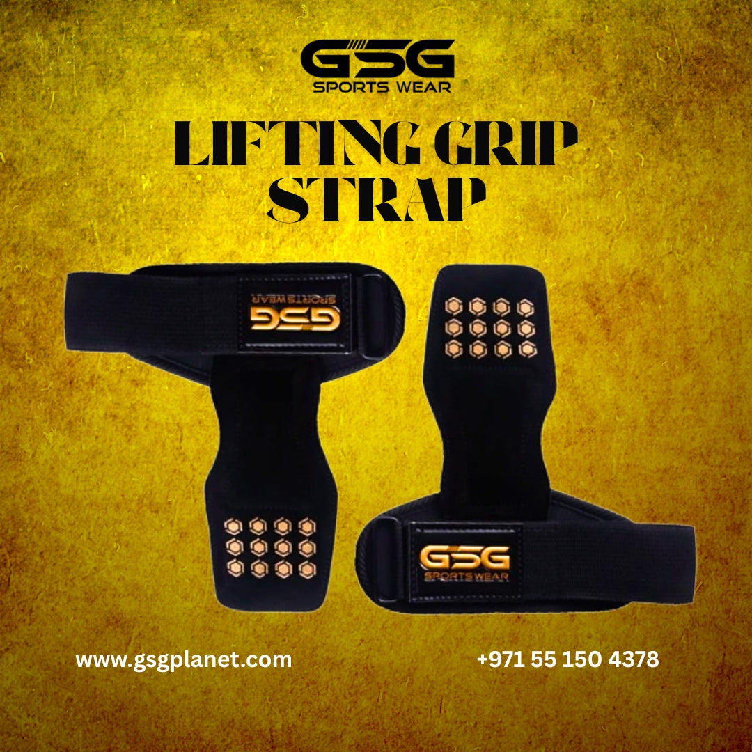 Heavy-Duty Leather Lifting Grip Strap for Deadlifts & Gym – GSG