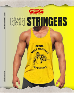 GSG Stringer Gym Singlets Yellow