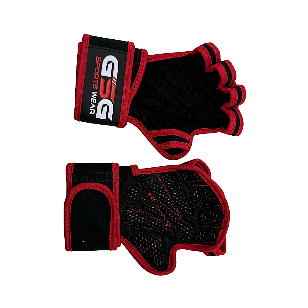 Breathable Workout Gloves - Black & Red