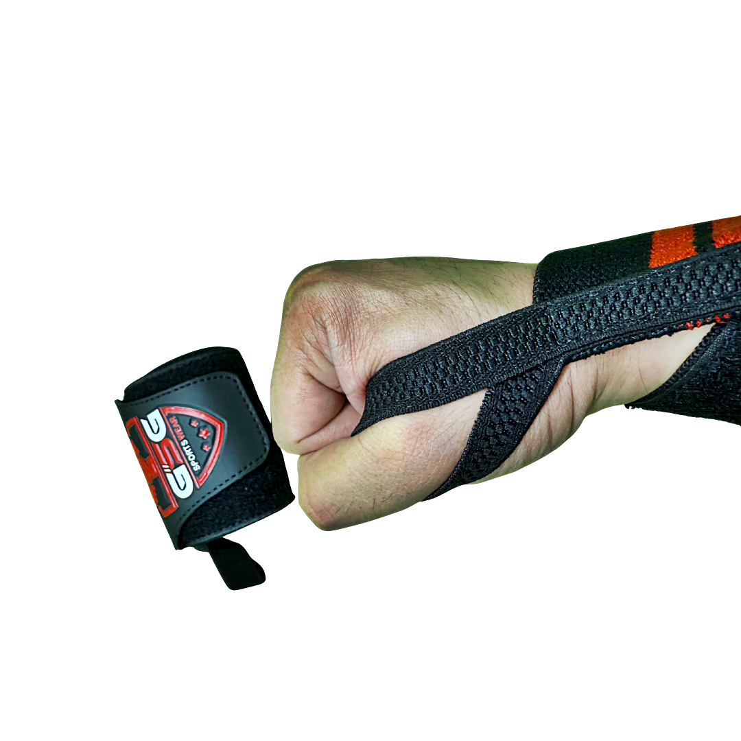 Wrist Straps – Red & Black| GSG Sports Wear