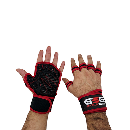 Breathable Workout Gloves - Black & Red