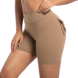 GSG Scrunch Pocket Womens Shorts - Brown
