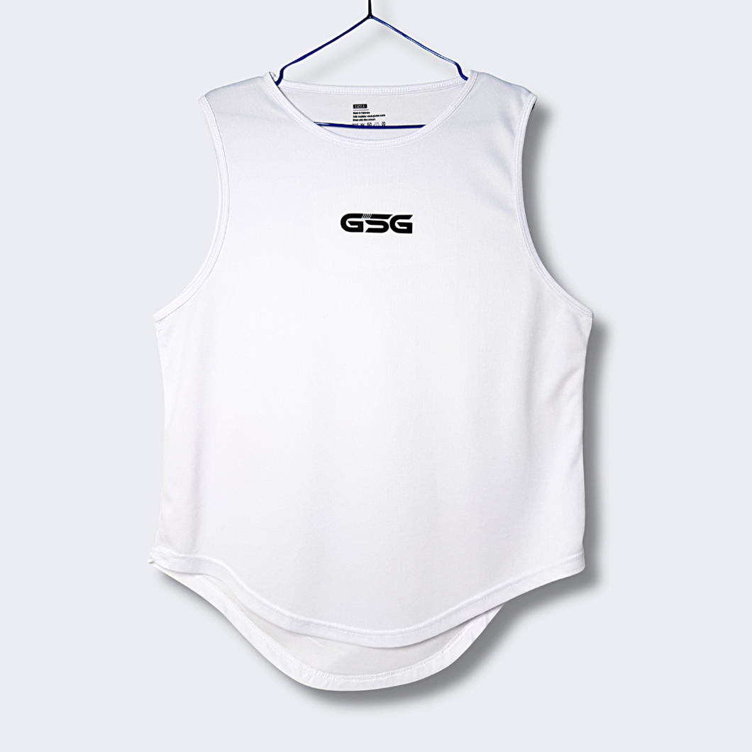 GSG Top Tank Dry-Fit Sleeveless Shirt – WHITE