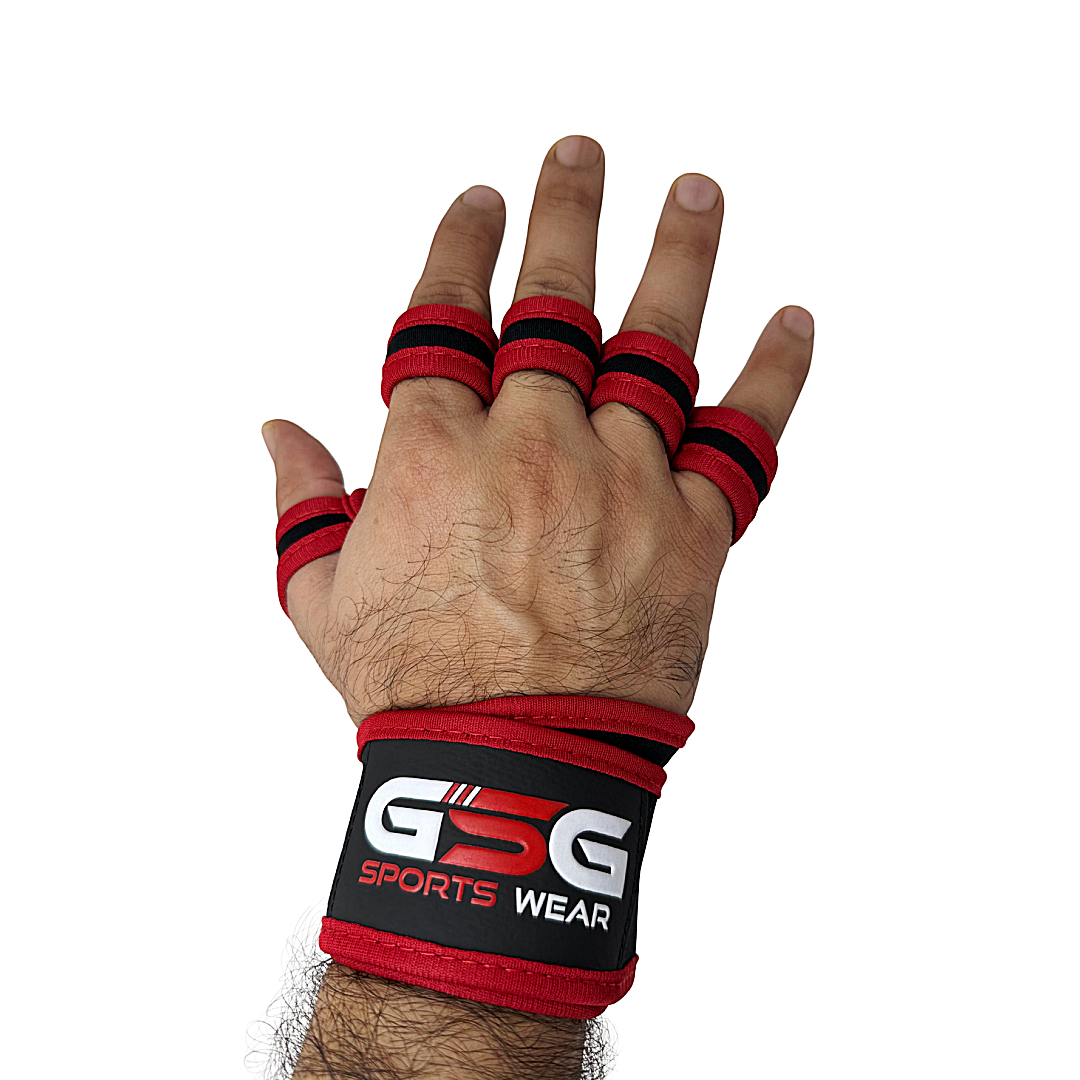 Breathable Workout Gloves - Black & Red