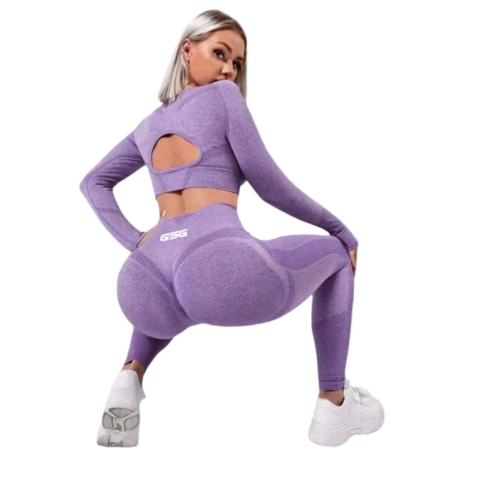 GSG 2pcs lighting purple Workout Sets