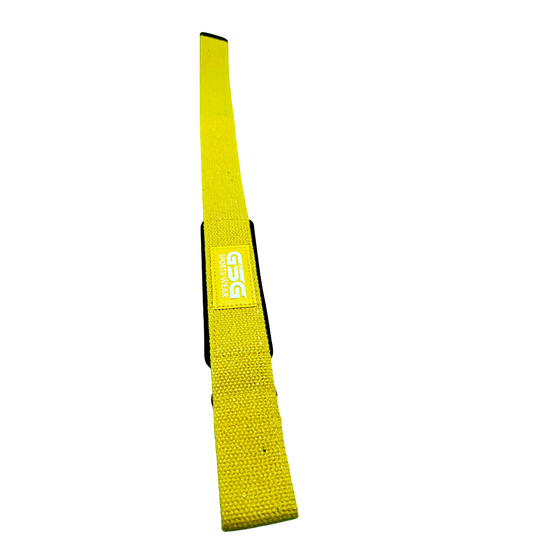 Heavy Duty Lifting Straps – For Weight Training & Wrist Support (Yellow)