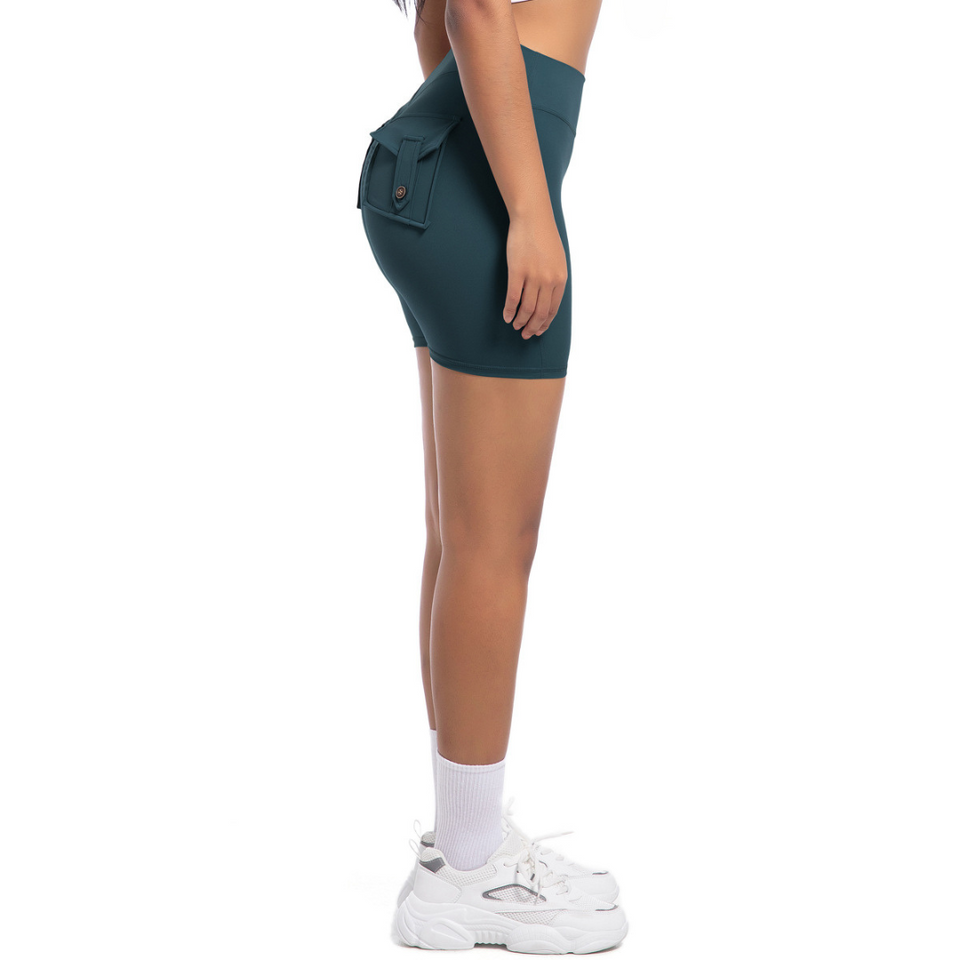 GSG Scrunch Pocket Womens Shorts - Green