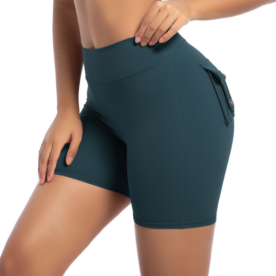 GSG Scrunch Pocket Womens Shorts - Green