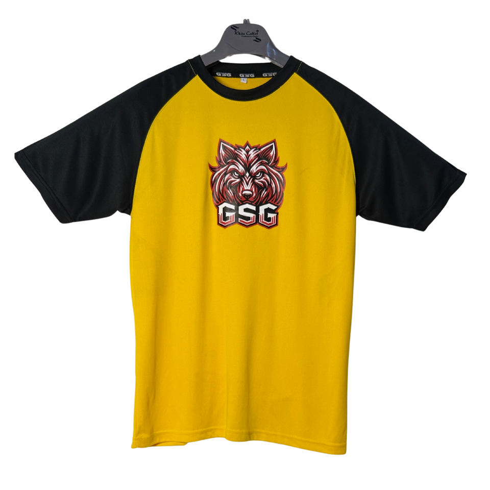 GSG Gym T-Shirt – Orange & Black | Dry Fit Sportswear for Men