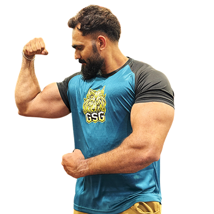 Gym T-Shirt –BLUE | Dry Fit Sportswear for Men