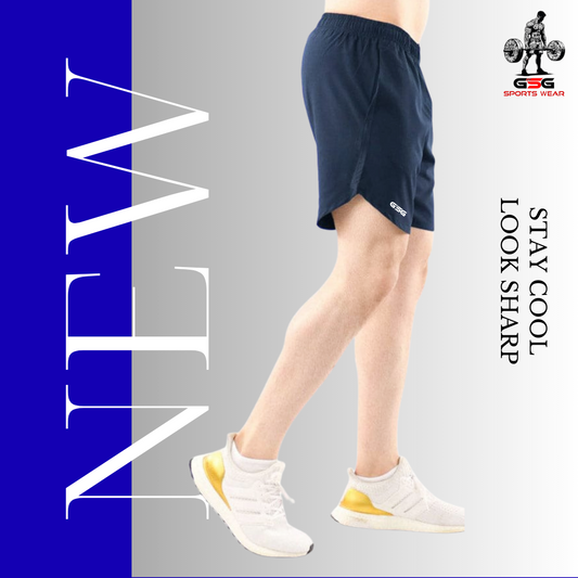 Active Wear Plain Shorts - Navy Blue