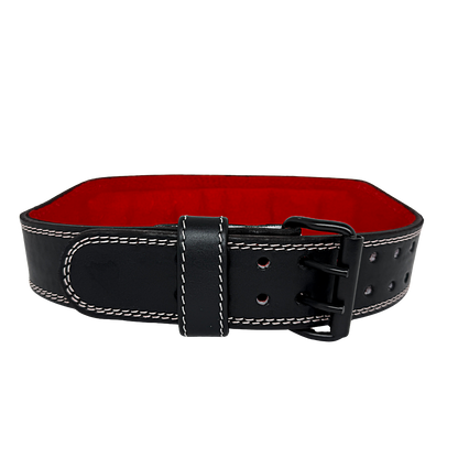 GSG Pro Gym Leather BeltDouble Prong Gold Black Edition