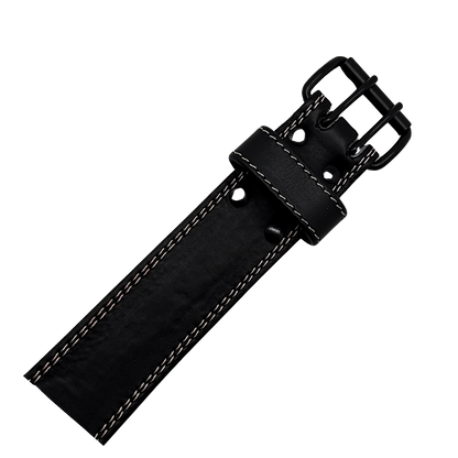 GSG Pro Gym Leather BeltDouble Prong Gold Black Edition