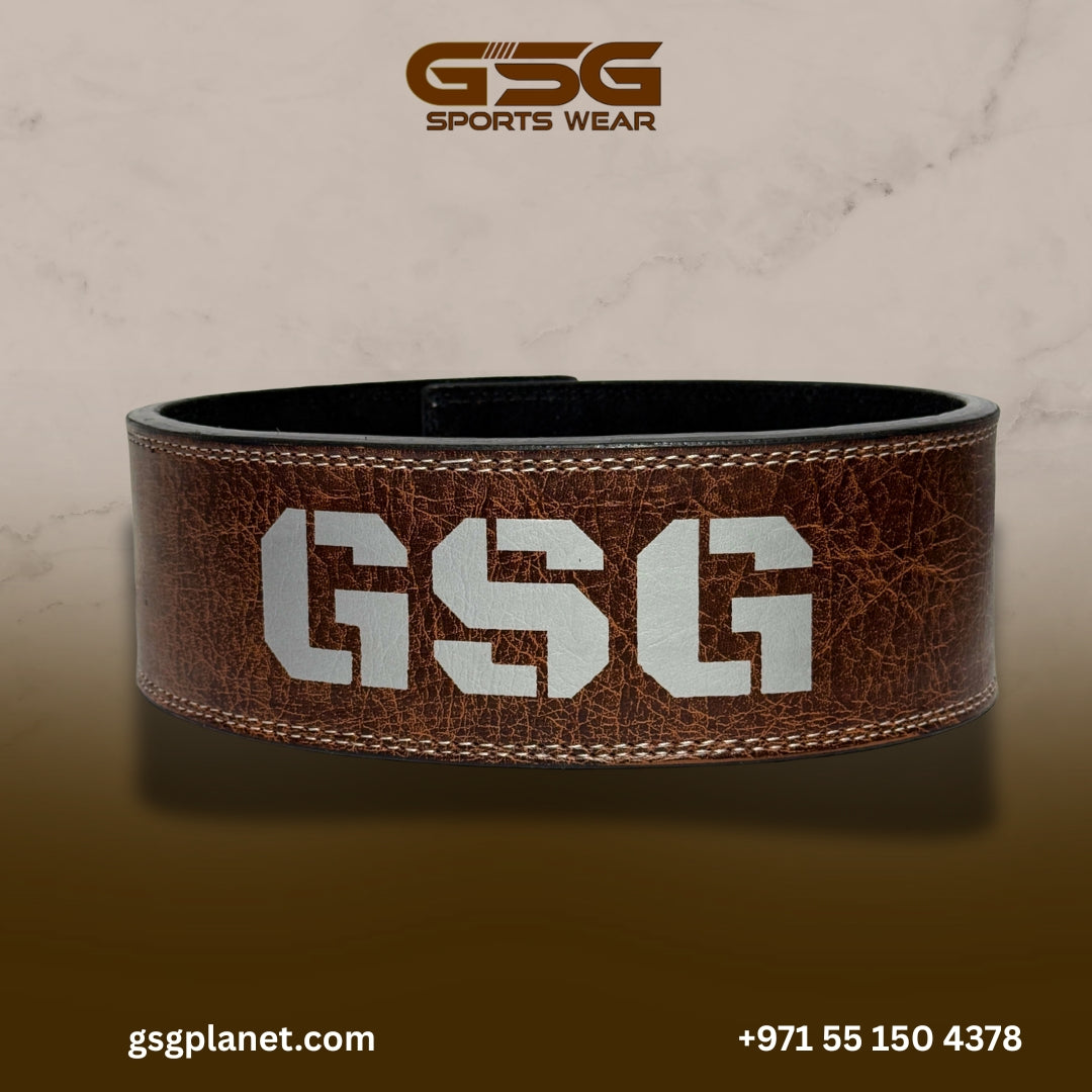 Heavy-Duty Leather Weightlifting Belt