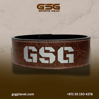 Heavy-Duty Leather Weightlifting Belt