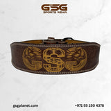 GSG PowerGrip Leather Weightlifting Belt – Brown