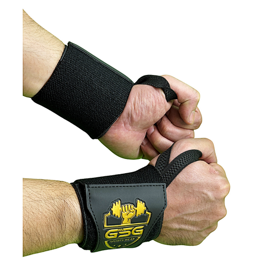 Wrist Straps – Black & Yellow GSG Sports Wear