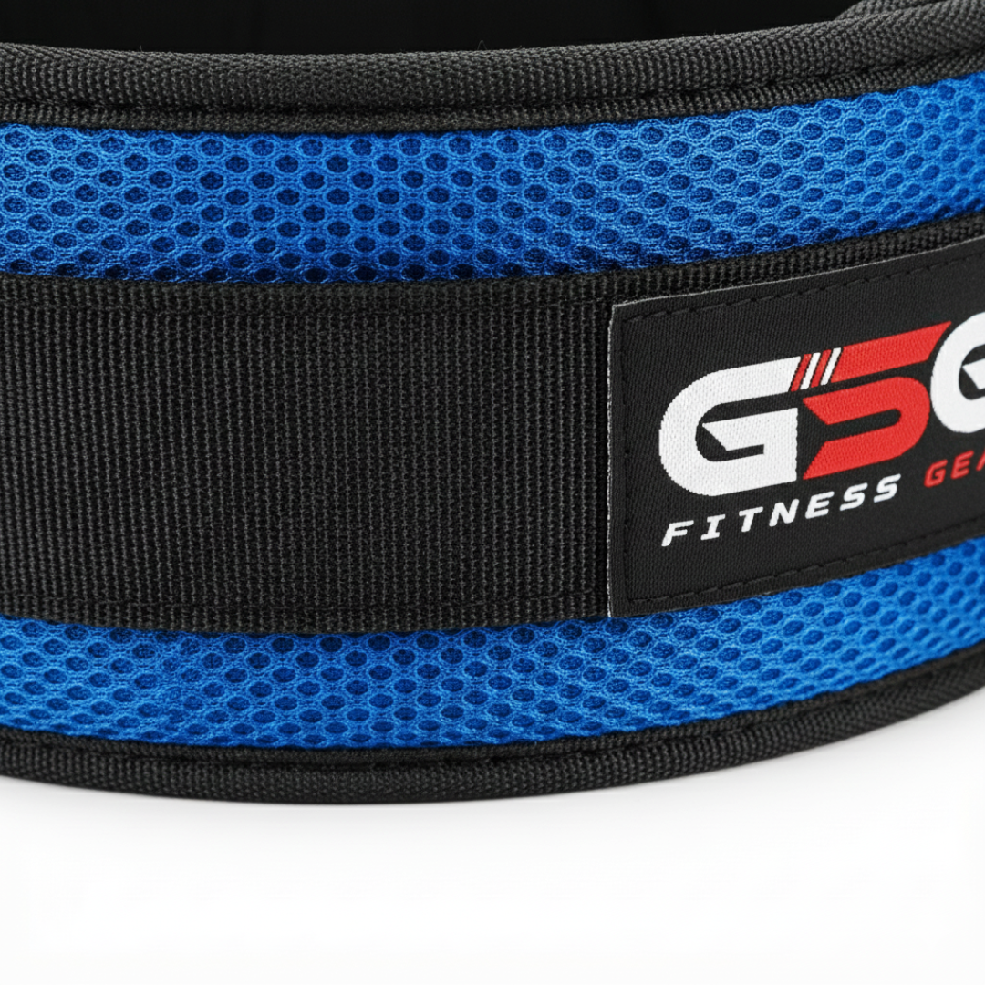 6" REINFORCED NYLON LIFTING BELT - Blue